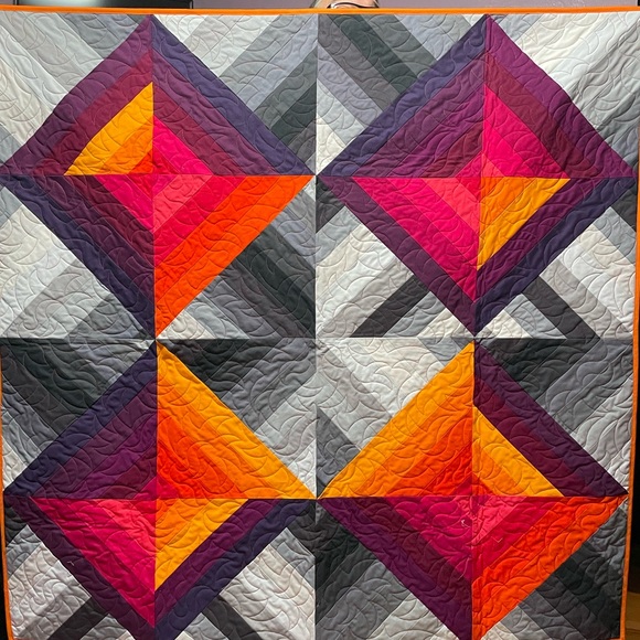Handmade Jelly Roll Lap Quilt - Picture 1 of 2